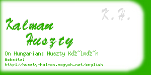 kalman huszty business card